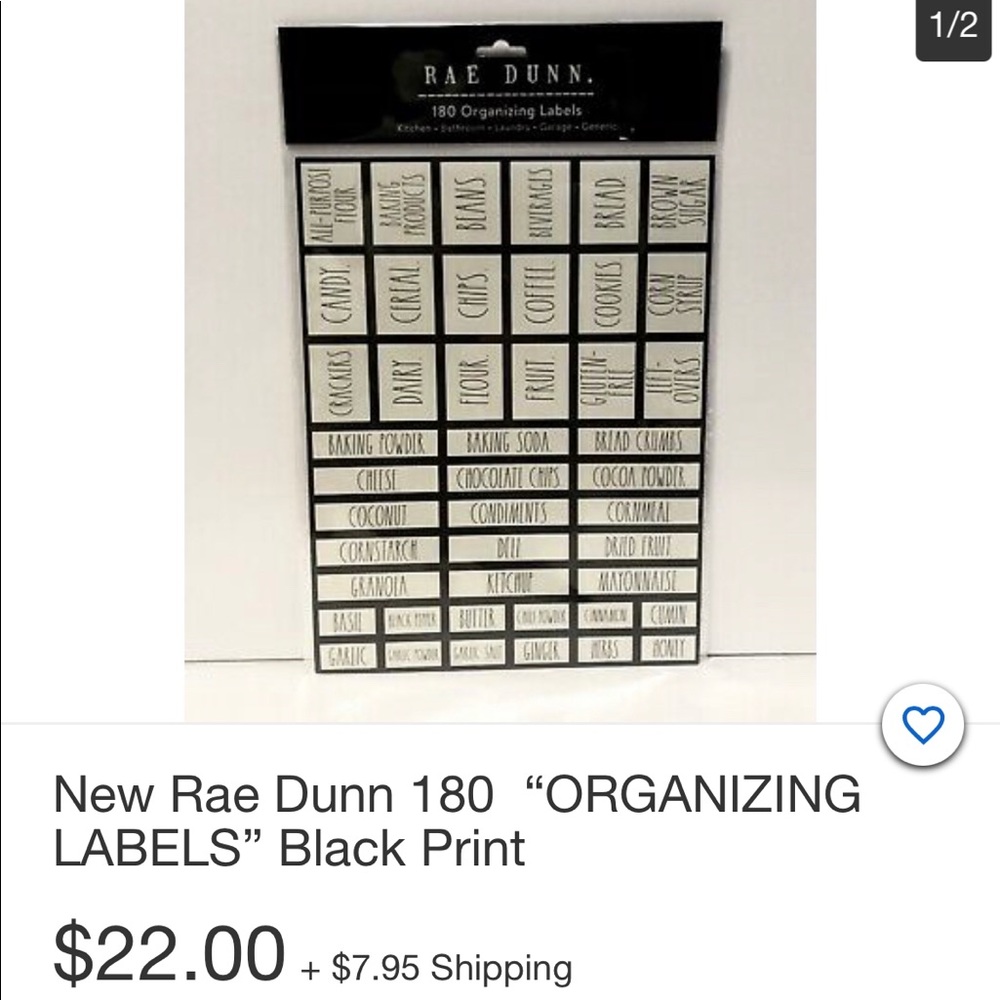 NIB Rae Dunn Household /Organizing Labels-3 - Picture 8 of 8
